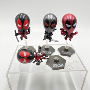 Marvel Deadpool Funko Pocket Pop‎ Figures Set of 4 and 3 Stands Toy Collectibles